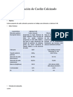 Evaluación Técnica Caolin Calcinado