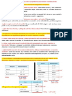 Planteamos Afirmaciones Sobre Propiedades y Operaciones Con Kilocalorías