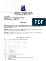 Economia I Cronograma PDF