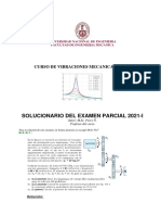 Solucionario de Vibraciones, Examen Parcial 2021-I