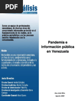 Pandemia e Informacion Publica en Venezuela Ana Julia Nino