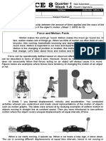 MODULE 1: Forces: Force and Motion: Facts