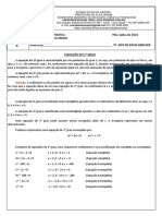 Equação Do 2° Grau: A B C B C