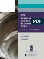 Actas XIX Congreso Nacional de Filosofía AFRA