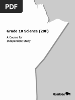 Grade 10 Science 20F