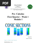 3 PRE CAL (Unit 1. Lesson 1. Intro To Conic Sections Lesson 2)