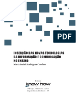 Insercao Das Novas Tecnologias Da Informacao e Comunicacao No Ensino