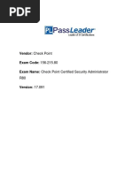 Check Point Certified Security Administrator 156-215.80 (CCSA R80) 2017-12-08