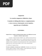 Asignación Sobre La Oracion Compuesta, Definición y Tipos.