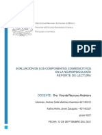 Evaluación de Los Componentes Cognoscitivos en La Neuropsicología