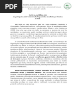 Carta Da Amazônia 2021 - Cop 26 - Port