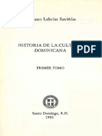 Libro de Cultura Dominicana-Tomo-1-Mariano Lebrón Saviñón