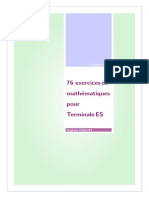 Exercices de Mathematique Pour Terminale B, A1, ES