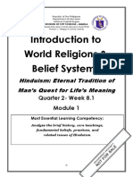 Introduction To World Religions & Belief Systems: Hinduism: Eternal Tradition of Man's Quest For Life's Meaning