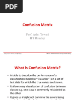 Confusion Matrix: Prof. Asim Tewari IIT Bombay