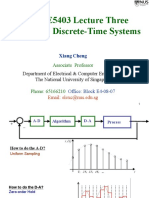 EE5103/ME5403 Lecture Three Analysis of Discrete-Time Systems