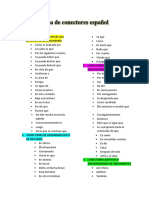 Lista de Conectores Español