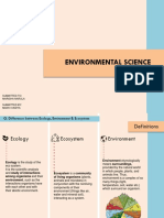 Environmental Science: Submitted To: Marisha Narula Submitted By: Manvi Vaidya