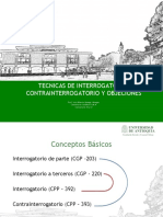 Tecnicas de Interrogatorio, Contrainterrogatorio y Objeciones 2.0