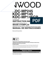 KDC-MP245 KDC-MP145 KDC-MP145CR: Instruction Manual Mode D'Emploi Manual de Instrucciones