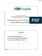 Introduction To One Dimensional Finite Difference Method: Outline