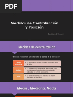 Medidas de Centralización y Posición