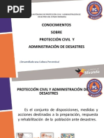 Conocimientos Sobre Protección Civil Y Administración de Desastres