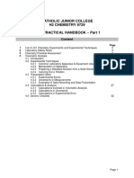 Catholic Junior College H2 Chemistry 9729 2018 Practical Handbook - Part 1