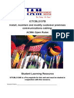 ICTCBL2137B Install Maintain and Modify Customer Premises Communications Cabling ACMA Open Rule LR V1