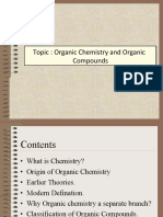 Topic: Organic Chemistry and Organic Compounds