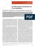 Passive Solar High-Yield Seawater Desalination by Modular and Low-Cost Distillation