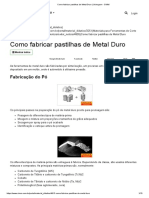 Como Fabricar Pastilhas de Metal Duro - Usinagem - CIMM