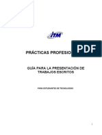 Guia para Presentar Trabajo Escrito Itm Practicas