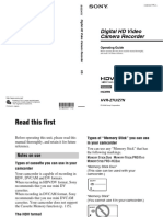 Sony HVR-Z7U and HVR-Z7N Operating Guide