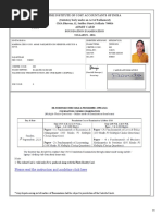 Dixita Hada Admit Card