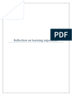 Reflection On Learning Experience