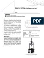 High Speed Tensile Test of High Strength Steel 