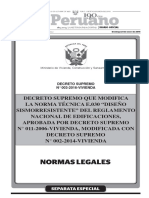 Decreto Supremo Que Modifica La Norma Tecnica E030 Diseno Decreto Supremo N 003 2016 Vivienda 1337531 1