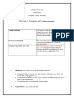 Field Study 2 - Participating and Teaching Assistantship: Content Standard