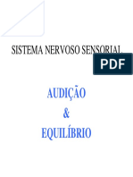 Sistema Nervoso Sensorial Audição & Equilíbrio