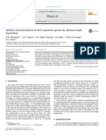 Surface Characterization of ZnO Nanorods Grown by Chemical Bath Deposition