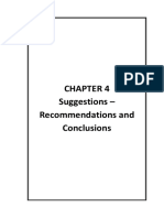 Chapter 4 Suggestions - Recommendations and Conclusions