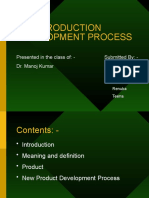 New Production Development Process: Presented in The Class Of: - Submitted By: - Dr. Manoj Kumar