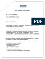 Uc5 - Higiene Ocupacional: Sa-1 Avaliação Ambiental