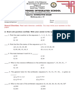 1st Quarter Summative Exam Grade 10 Mathematics