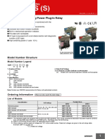 Slim and Space-Saving Power Plug-In Relay: Model Number Structure