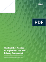 The Skill Set Needed To Implement The NIST Privacy Framework