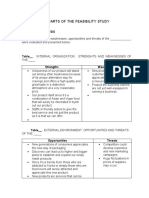 Parts of The Feasibility Study: 1. Swot Analysis