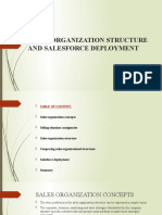 Sales Organization Structure and Salesforce Deployment