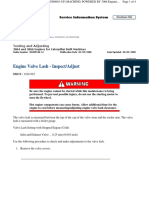 Engine Valve Lash - Inspect/Adjust: Shutdown SIS Previous Screen